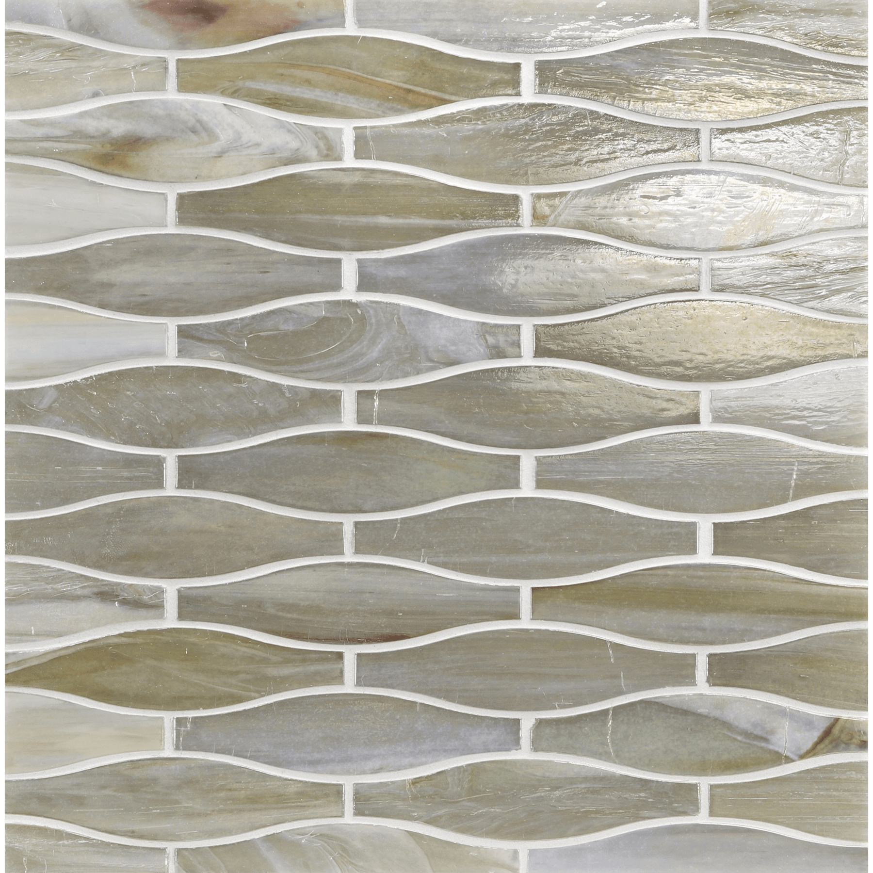 AGATE: Cortona Taiko Offset Field Mosaic (9.77"x12.49" | pearl)