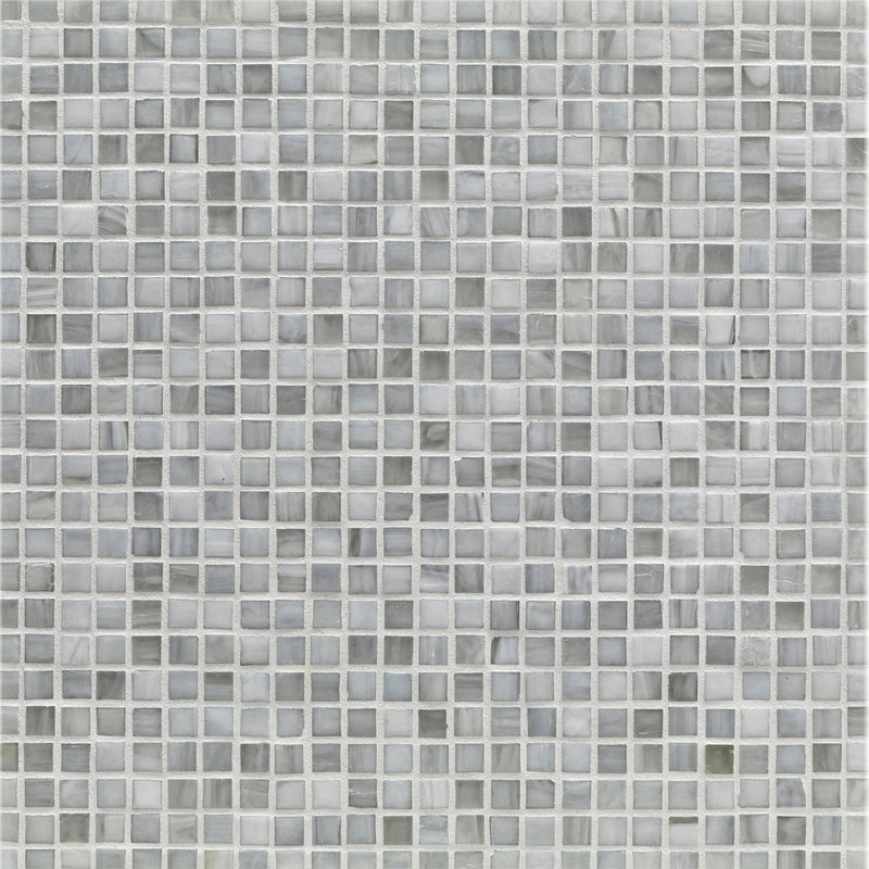 AGATE: Matera 0.5"x0.5" Straight Stack Field Mosaic (12.52"x12.52" | silk)