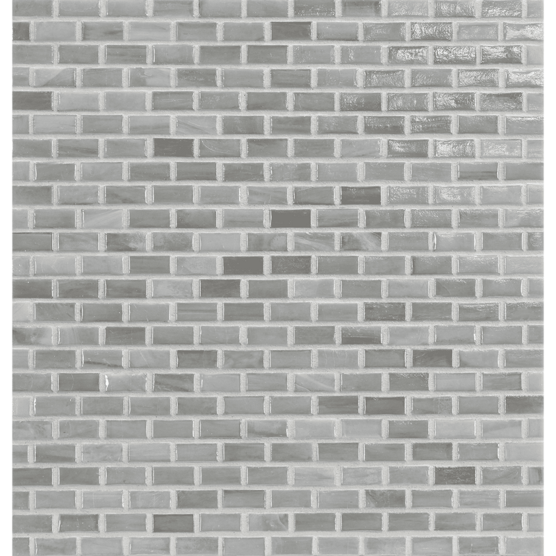 AGATE: Matera 0.5"x1" Staggered Joint Field Mosaic (12.51"x12.51" | pearl)