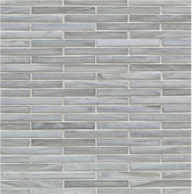 AGATE: Matera 0.5"x4" Staggered Joint Field Mosaic (9.92"x12.14" | silk)