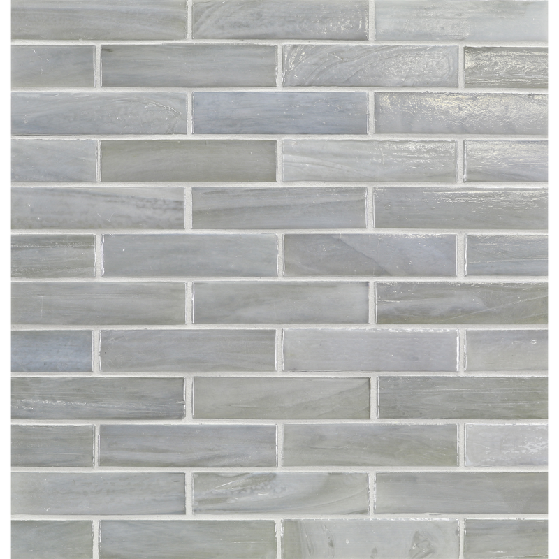 AGATE: Matera 1"x4" Staggered Joint Field Mosaic (9.92"x12.41" | pearl)
