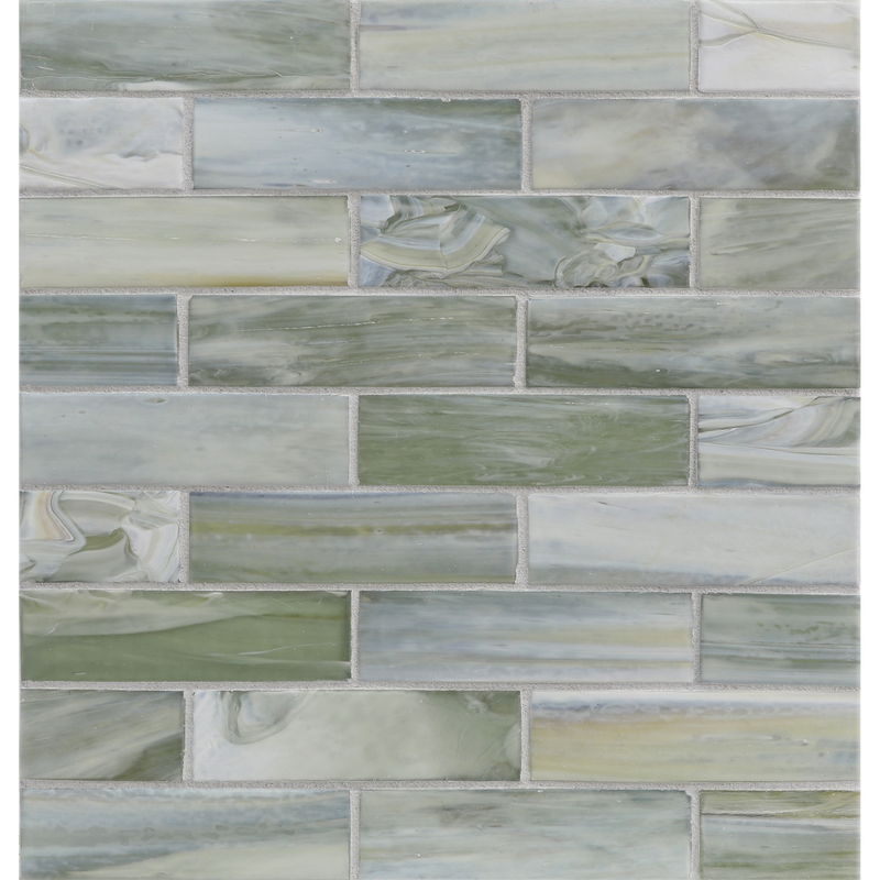 AGATE: Pienza 1.25"x5" Staggered Joint Field Mosaic (9.80"x12.83" | silk)