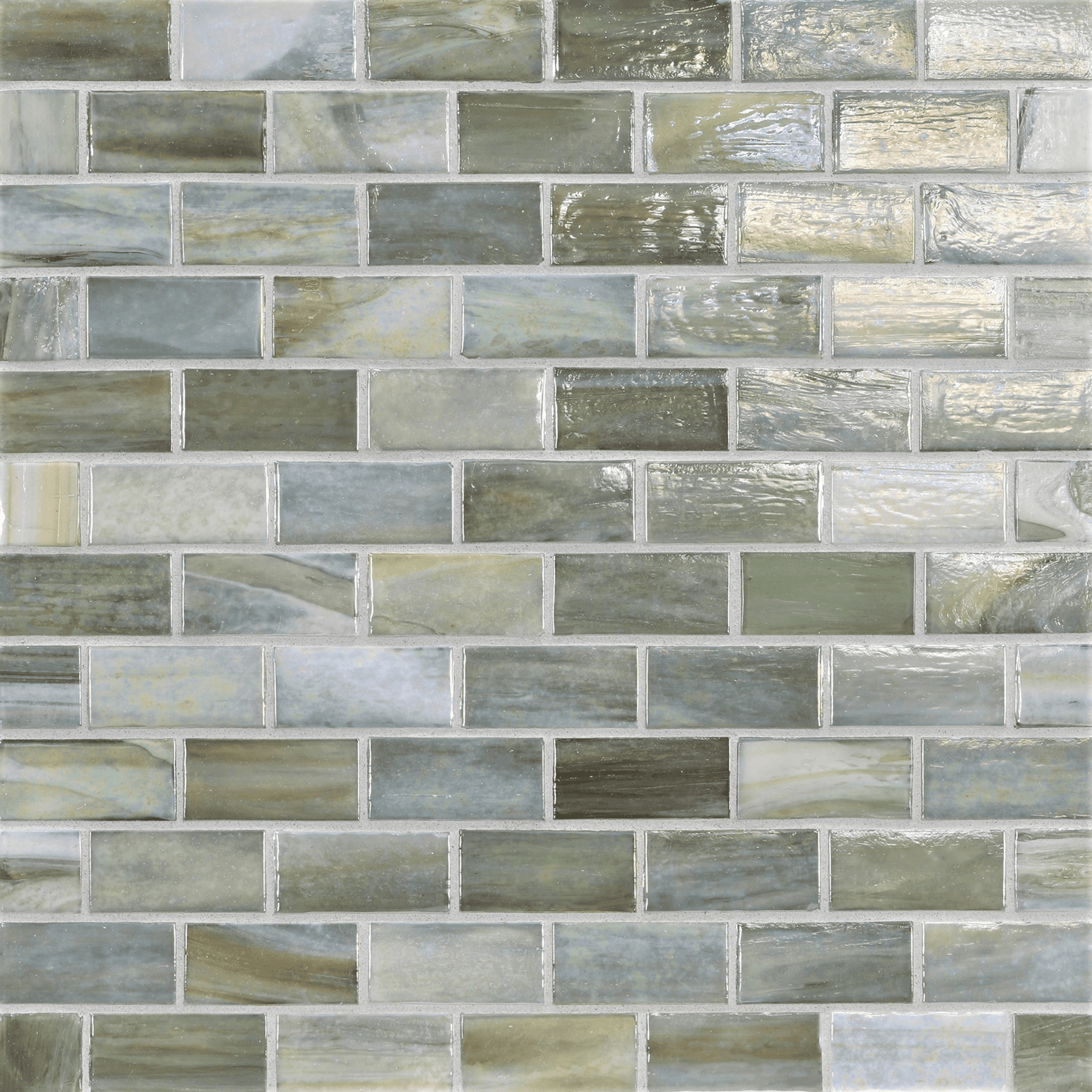 AGATE: Pienza 1"x2" Staggered Joint Field Mosaic (11.52"x12.51" | pearl)