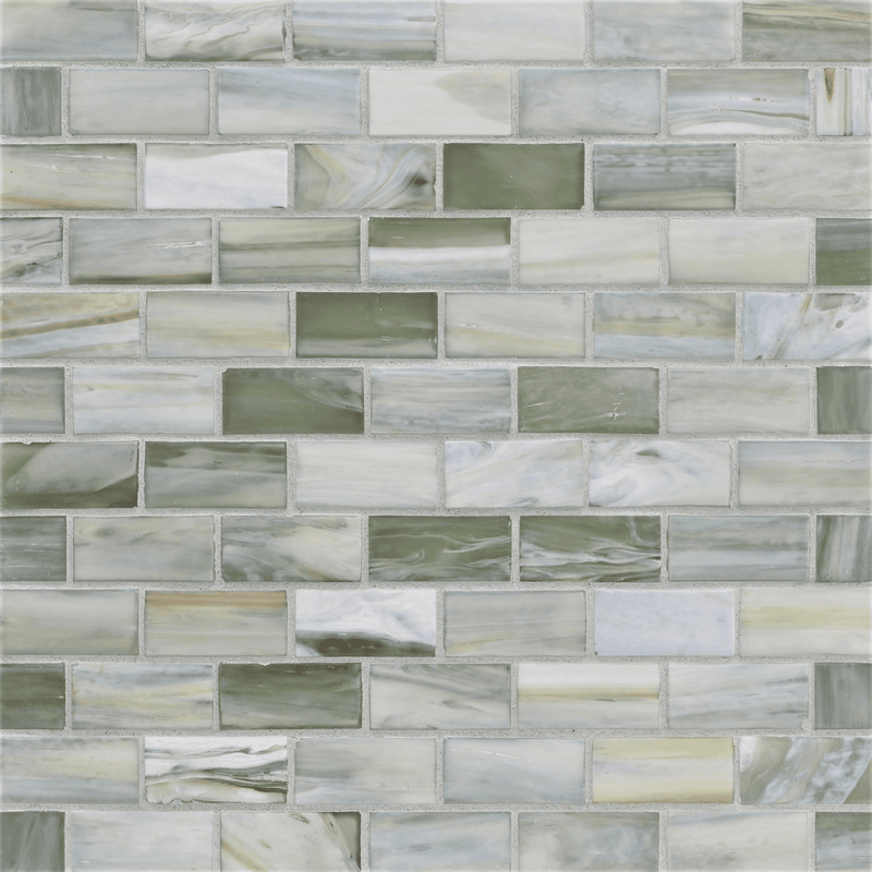 AGATE: Pienza 1"x2" Staggered Joint Field Mosaic (11.52"x12.51" | silk)