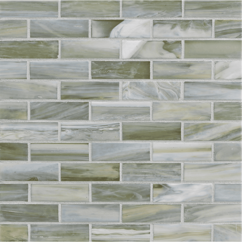 AGATE: Pienza 1"x3" Staggered Joint Field Mosaic (9.46"x12.49" | silk)