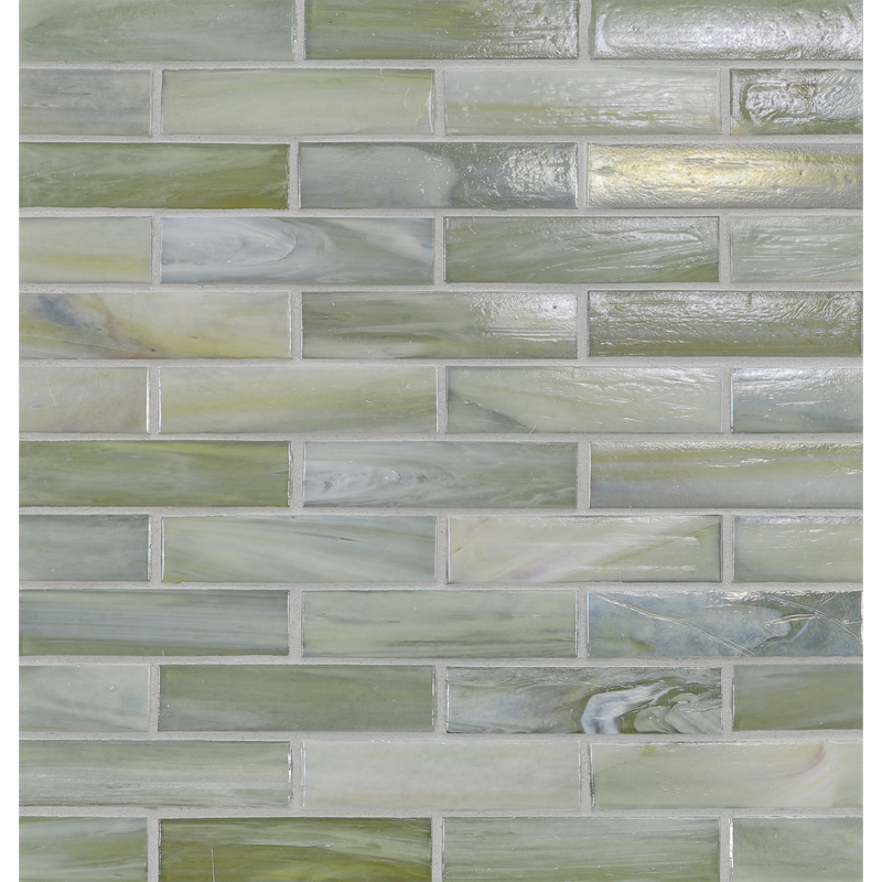AGATE: Pienza 1"x4" Staggered Joint Field Mosaic (9.92"x12.41" | pearl)