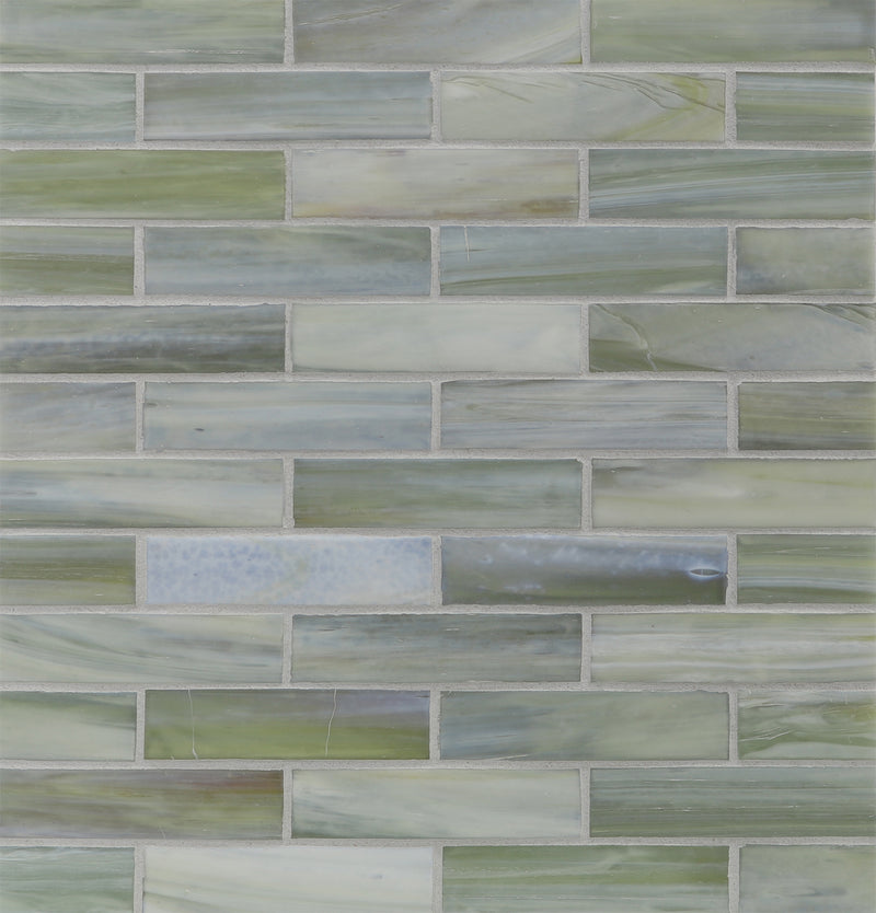 AGATE: Pienza 1"x4" Staggered Joint Field Mosaic (9.92"x12.41" | silk)