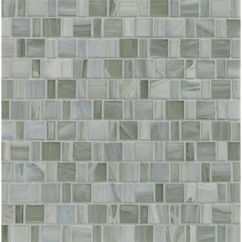 AGATE: Pienza Japonaise Staggered Joint Field Mosaic (12.57"x12.50" | silk)