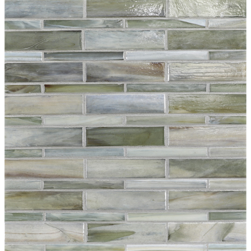 AGATE: Pienza Moyou Staggered Joint Field Mosaic (7.94"x12.38" | pearl)