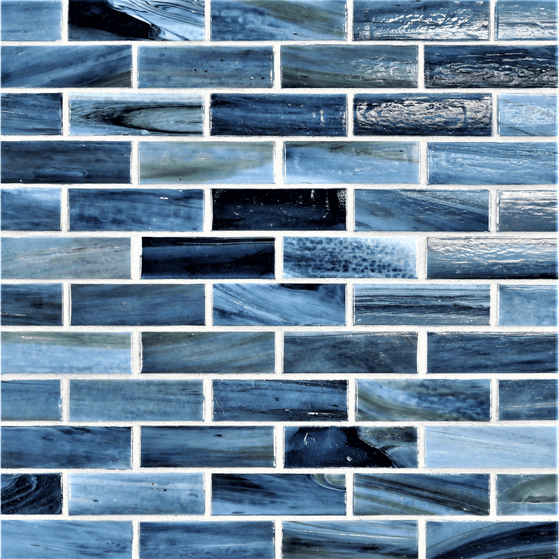 AGATE: Portofino 1"x3" Staggered Joint Field Mosaic (9.46"x12.49" | pearl)