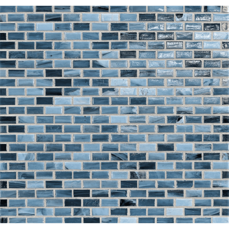 AGATE: Umbria 0.5"x1" Staggered Joint Field Mosaic (12.51"x12.51" | pearl)