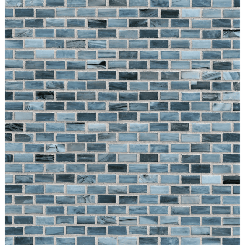 AGATE: Umbria 0.5"x1" Staggered Joint Field Mosaic (12.51"x12.51" | silk)