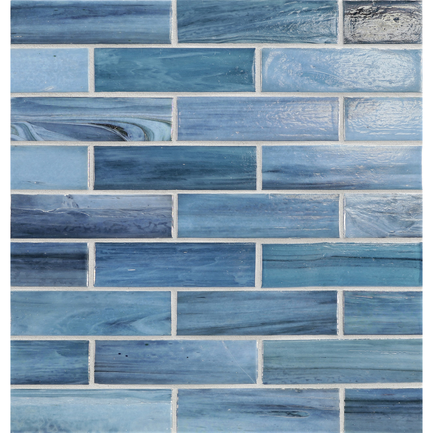 AGATE: Umbria 1.25"x5" Staggered Joint Field Mosaic (9.80"x12.83" | pearl)