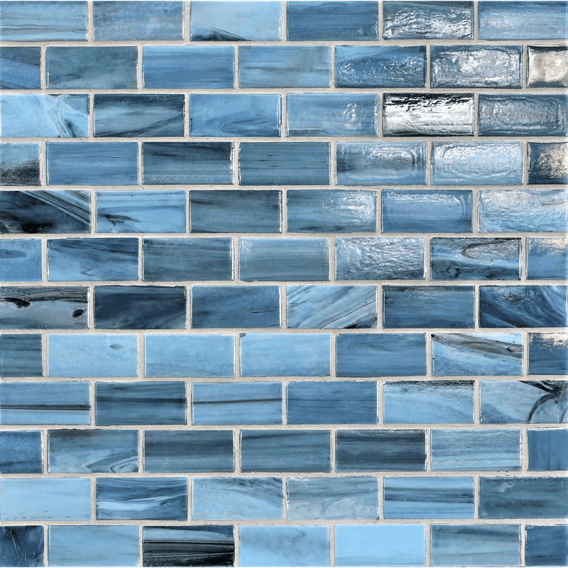 AGATE: Umbria 1"x2" Staggered Joint Field Mosaic (11.52"x12.51" | pearl)