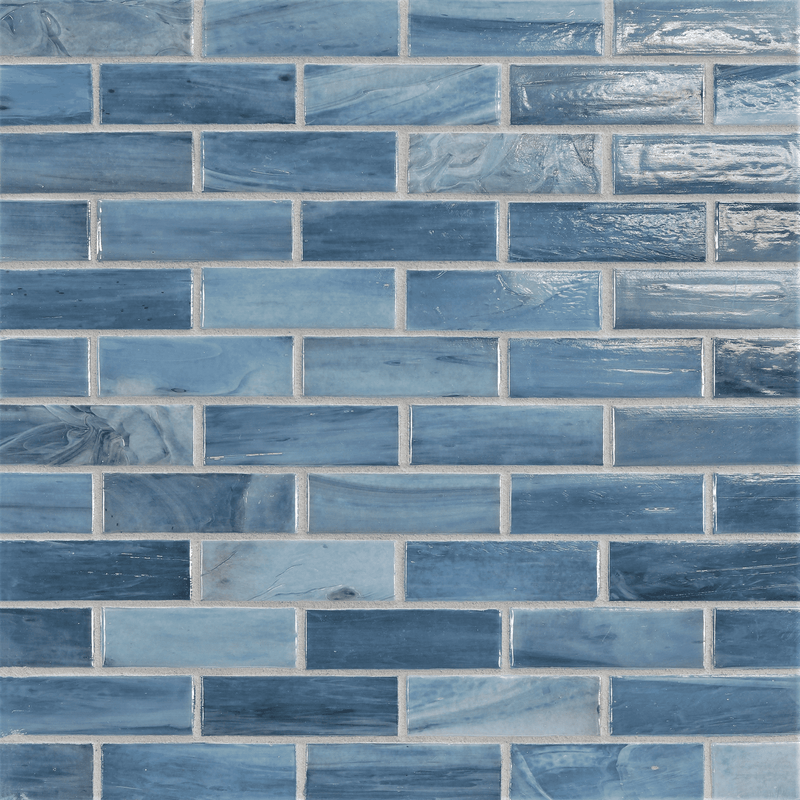 AGATE: Umbria 1"x3" Staggered Joint Field Mosaic (9.46"x12.49" | pearl)