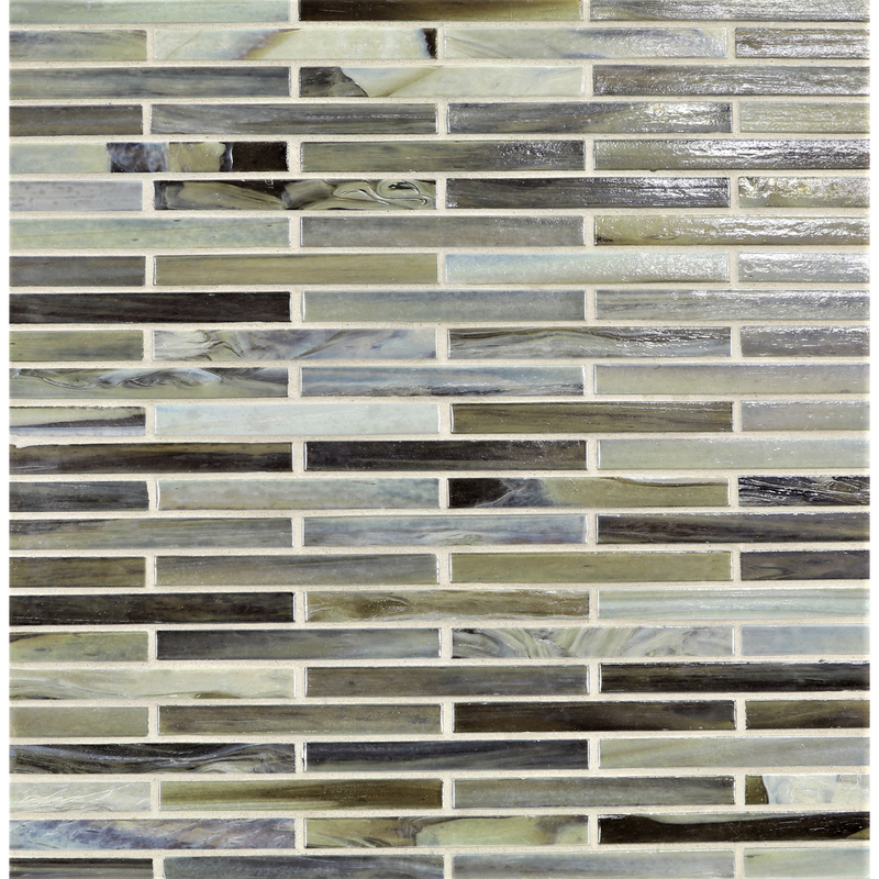 AGATE: Verona 0.5"x4" Staggered Joint Field Mosaic (9.92"x12.14" | pearl)
