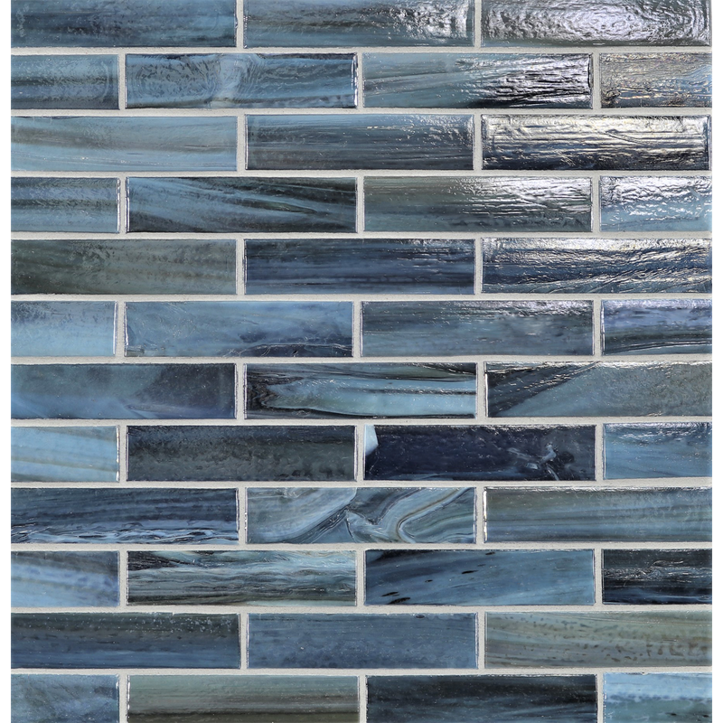 AGATE: Verona 1"x4" Staggered Joint Field Mosaic (9.92"x12.41" | pearl)