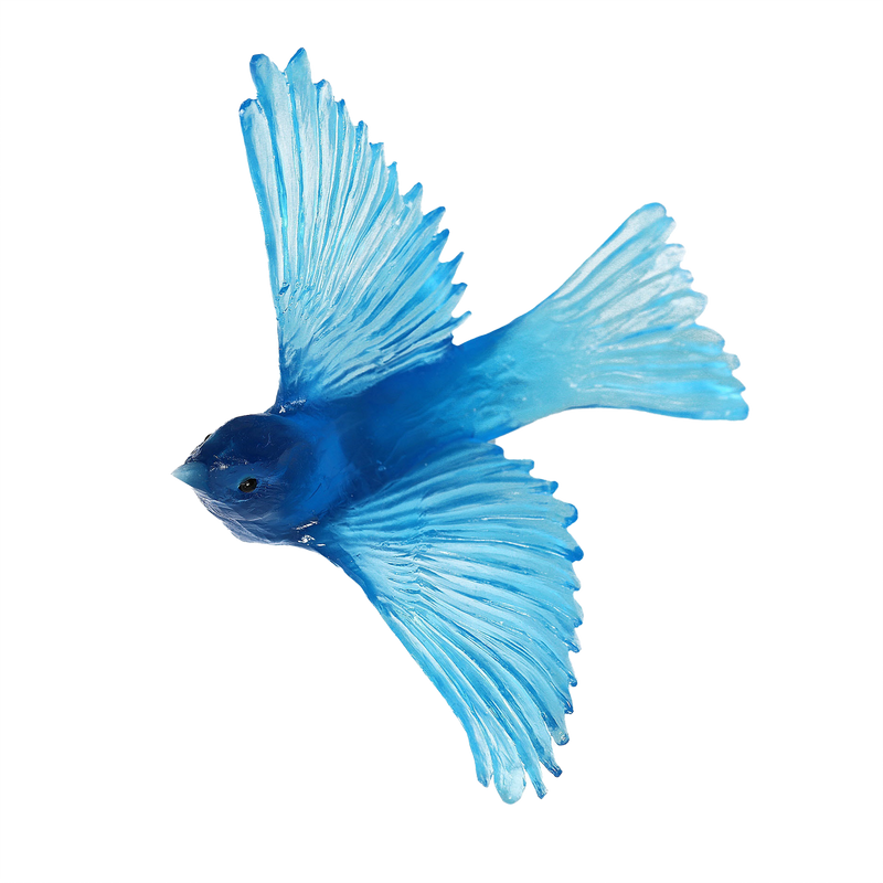 BIRDSCAPE: Deep Sky Sparrow Sculpture Deco Piece (6"x6 1/2" | natural)