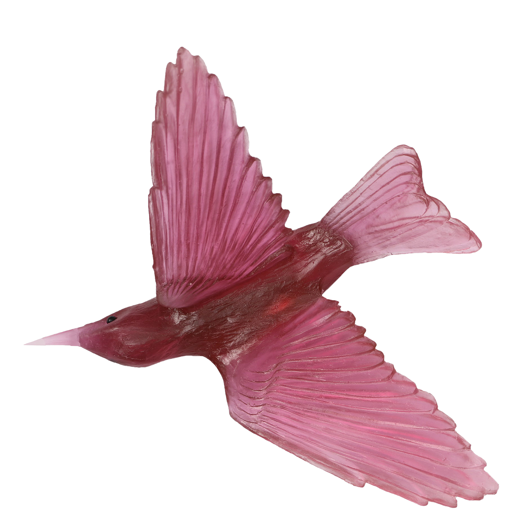 BIRDSCAPE: Pink Moment Nightingale Sculpture Deco Piece (6 1/2"x7" | natural)