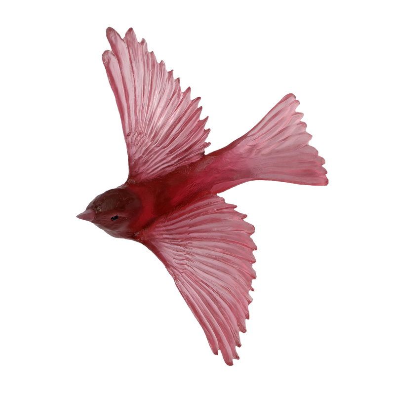BIRDSCAPE: Pink Moment Sparrow Sculpture Deco Piece (6"x6 1/2" | natural)
