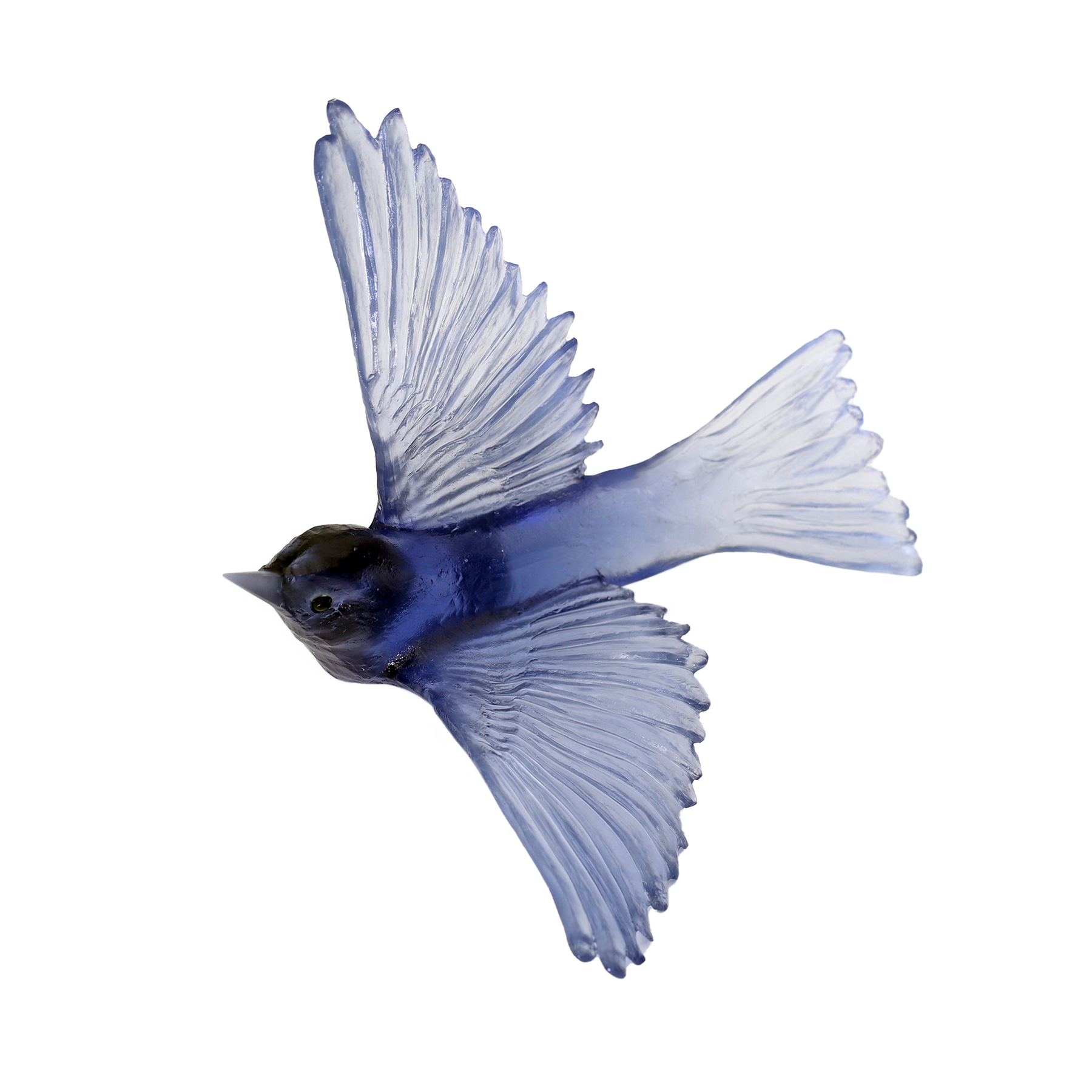 BIRDSCAPE: Royal Velvet Sparrow Sculpture Deco Piece (6"x6 1/2" | natural)
