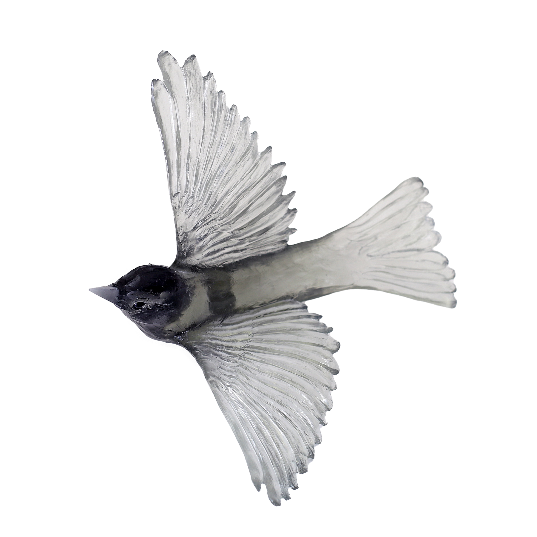 BIRDSCAPE: Silver Lining Sparrow Sculpture Deco Piece (6"x6 1/2" | natural)