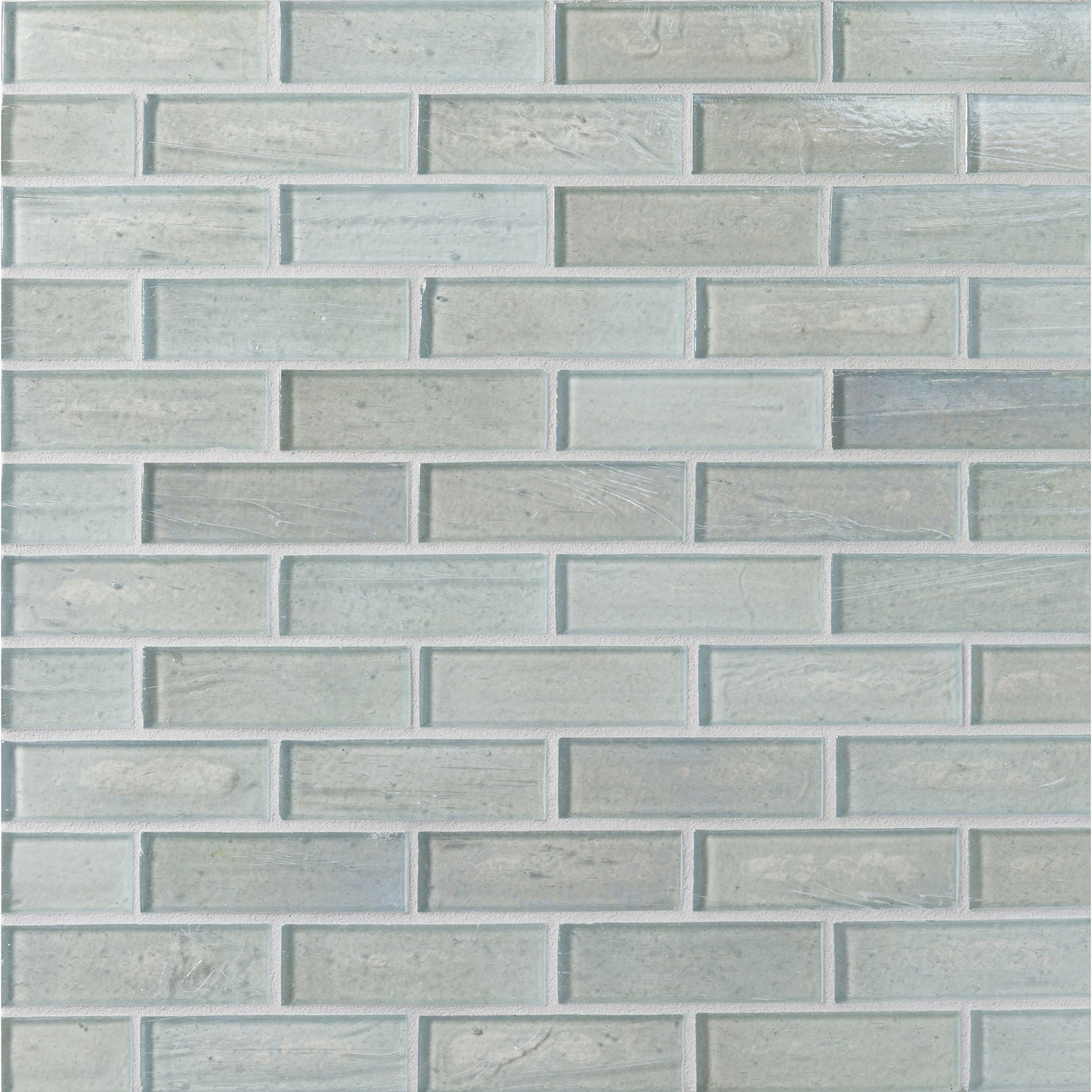 ELEMENTS: Baby Blue 1"x3" Staggered Joint Field Mosaic (9.46"x12.49" | pearl)