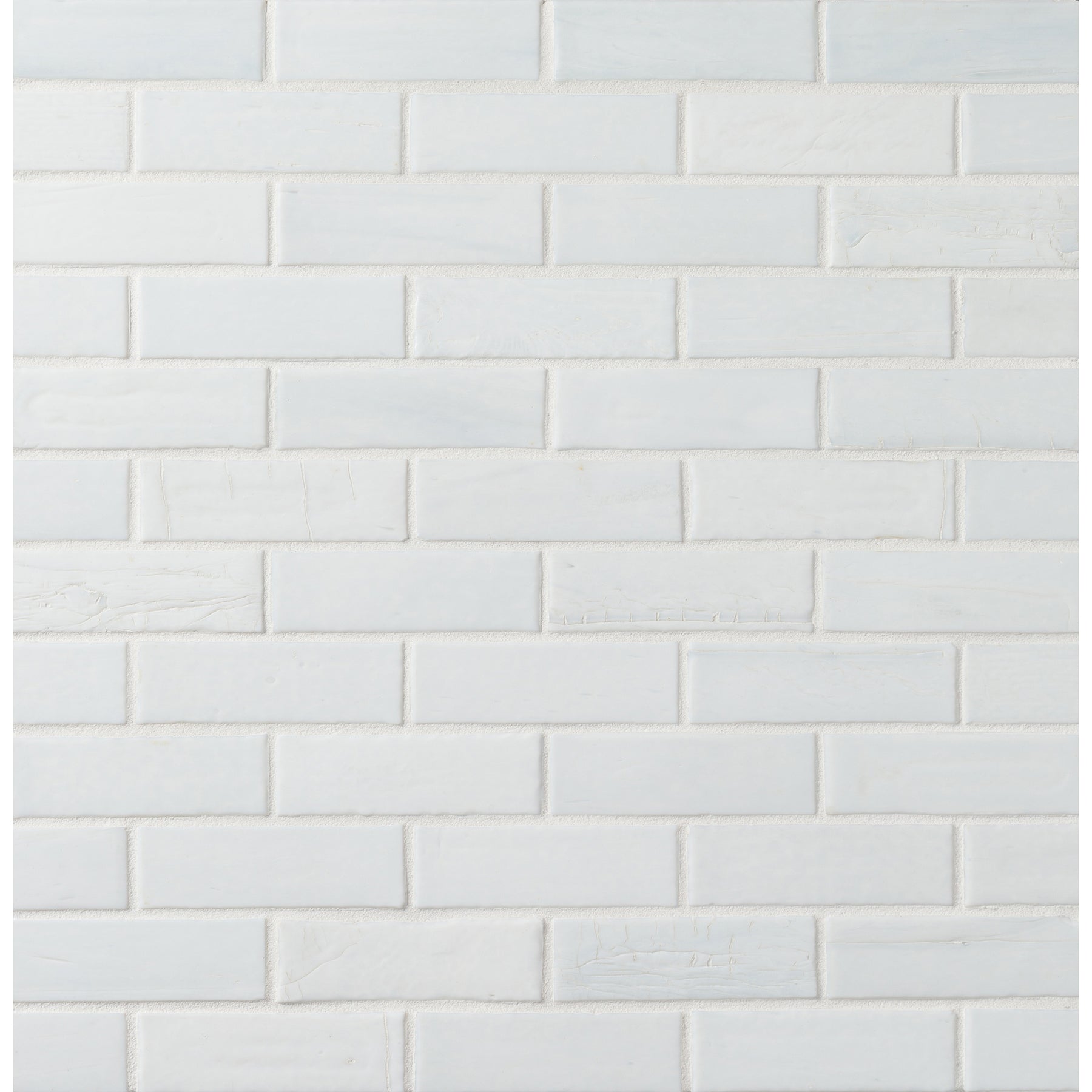 ELEMENTS: Bright White 1"x3" Staggered Joint Field Mosaic (9.46"x12.49" | silk)