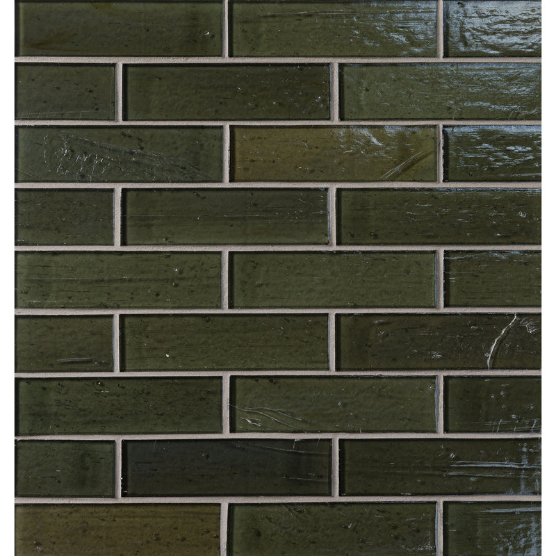 ELEMENTS: Seaweed 1.25"x5" Staggered Joint Field Mosaic (9.80"x12.83" | pearl)