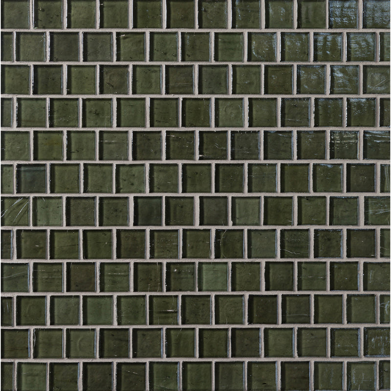 ELEMENTS: Seaweed 1"x1" Staggered Joint Field Mosaic (12.46"x12.40" | pearl)