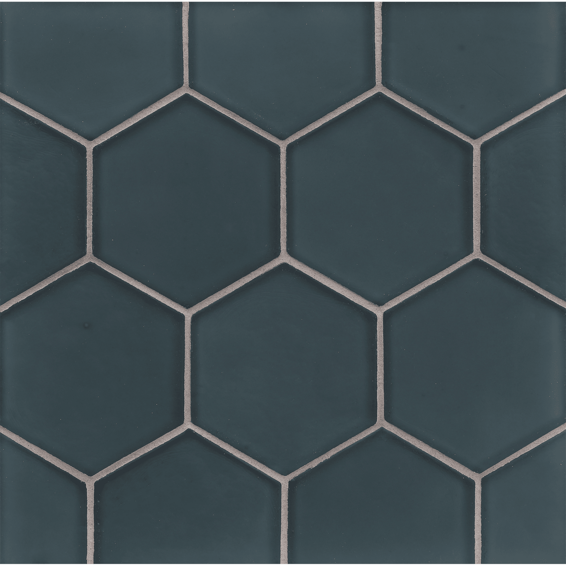 FLUX: Cottage Blue Hexagon Field Tile (4" | silk)