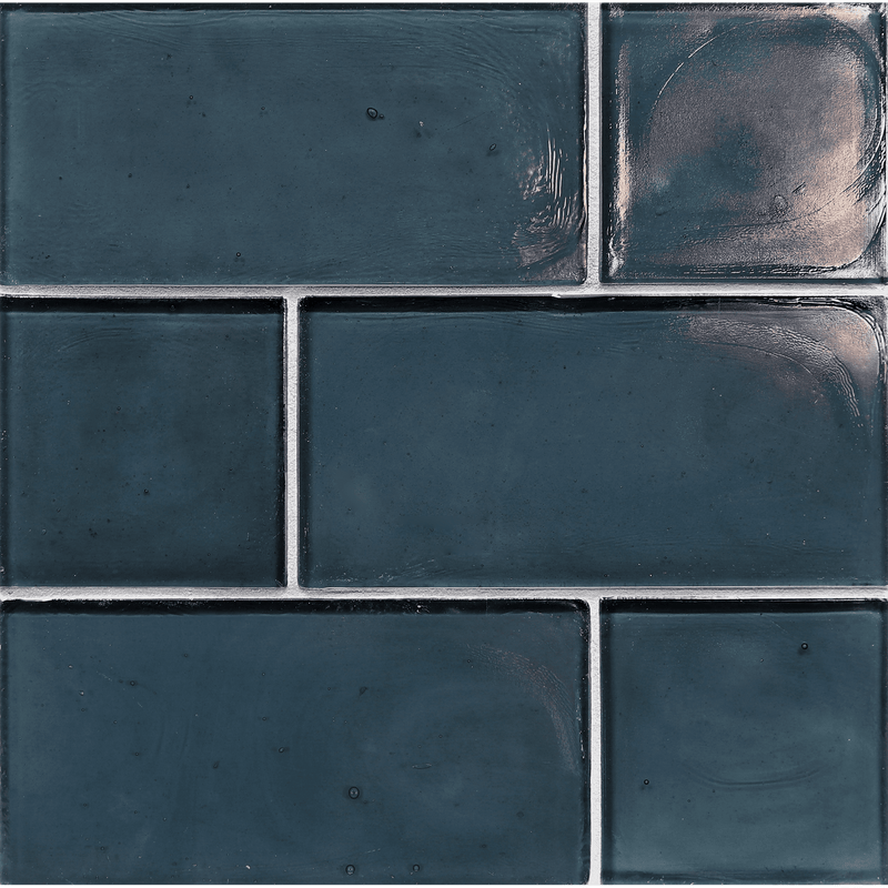 FLUX: Cottage Blue Rectangle Field Tile (4"x8" | pearl)