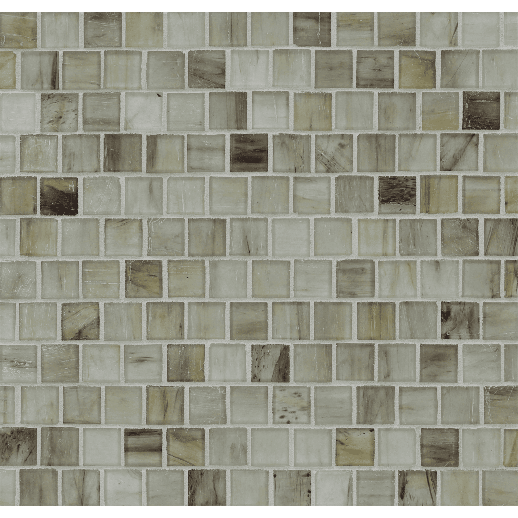 HAISEN: Light Walnut 1"x1" Staggered Joint Field Mosaic (12.46"x12.40" | silk)