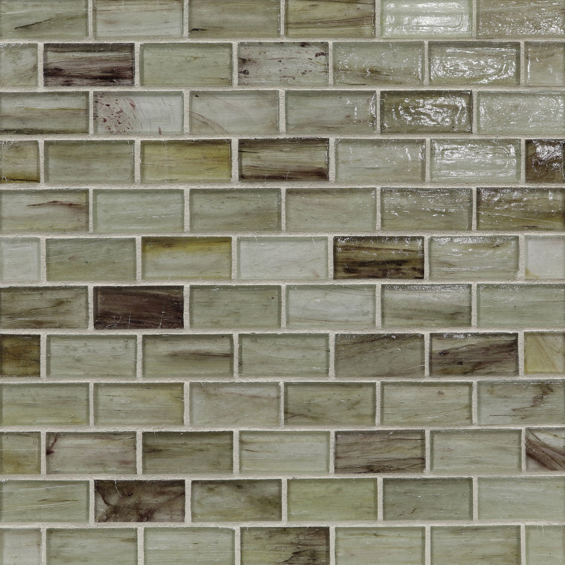 HAISEN: Light Walnut 1"x2" Staggered Joint Field Mosaic (11.52"x12.51" | natural)