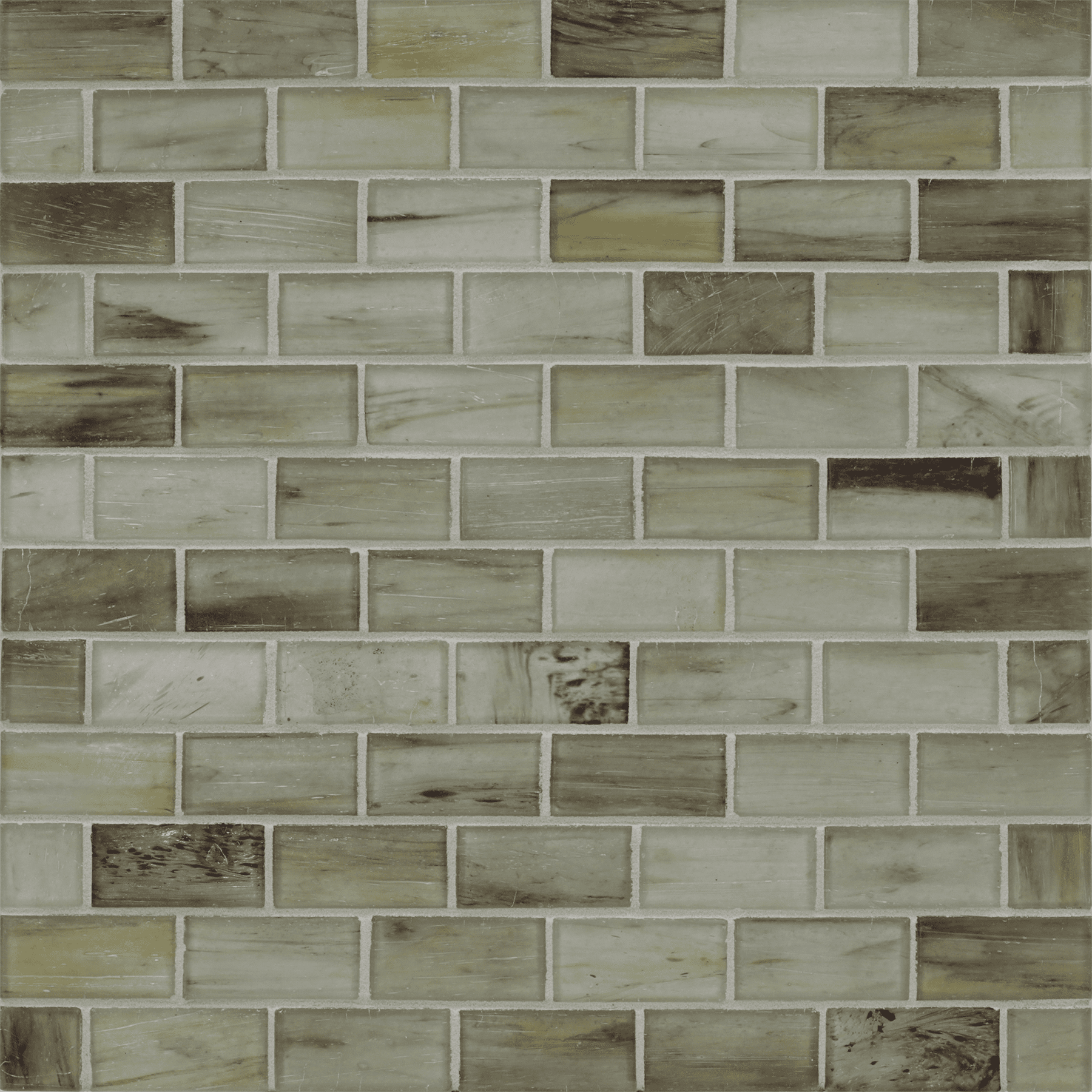 HAISEN: Light Walnut 1"x2" Staggered Joint Field Mosaic (11.52"x12.51" | silk)