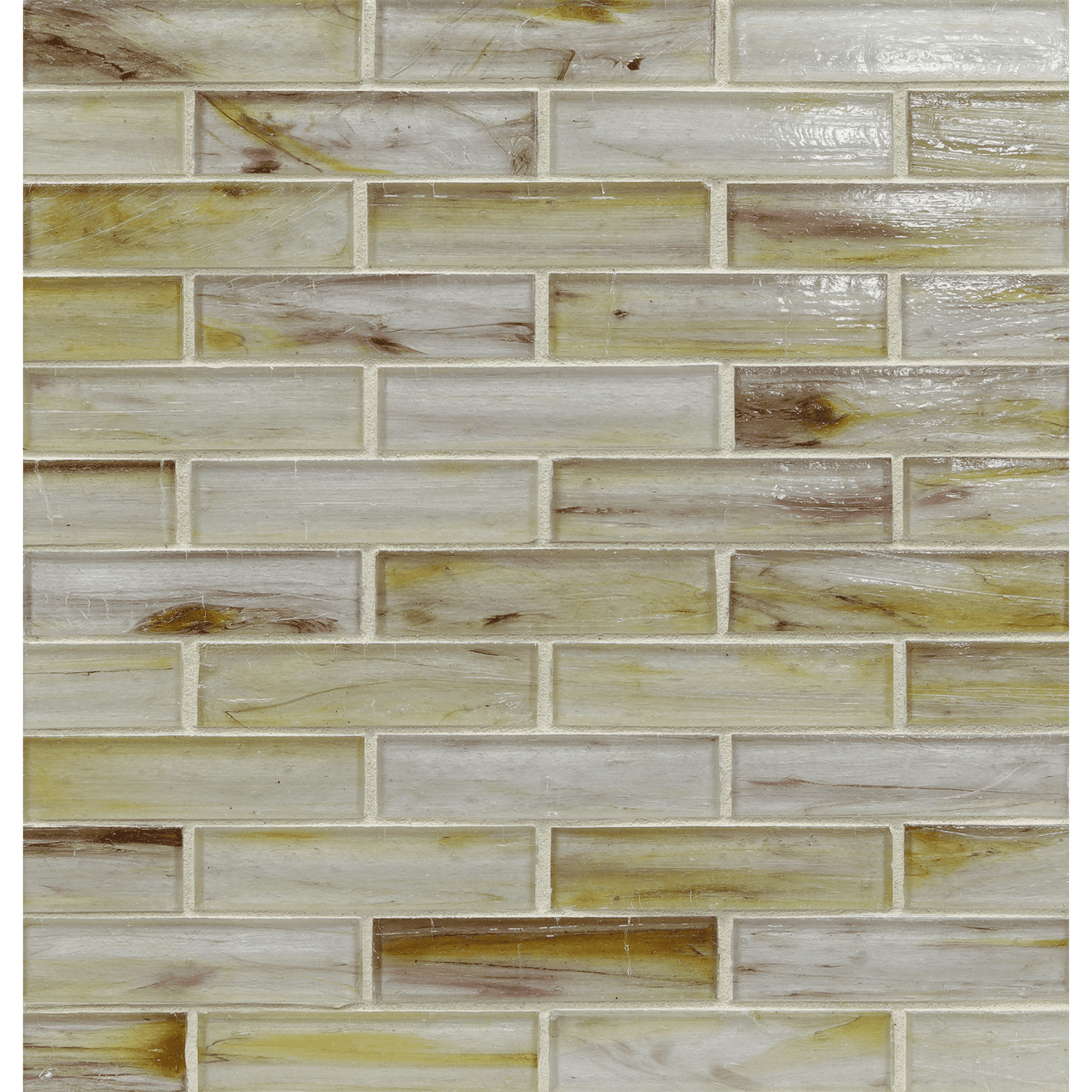 HAISEN: Light Walnut 1"x4" Staggered Joint Field Mosaic (9.92"x12.41" | natural)