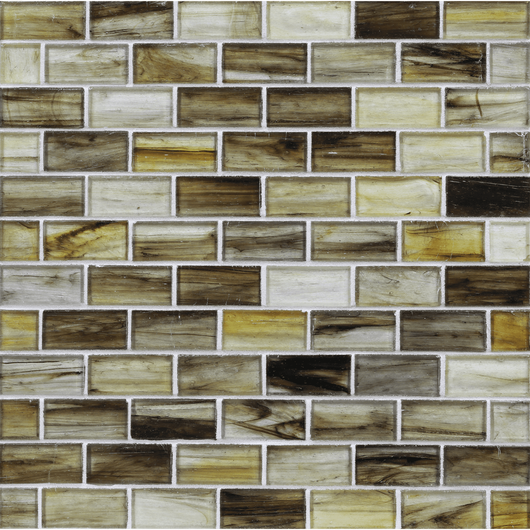 HAISEN: Sorrel 1"x2" Staggered Joint Field Mosaic (11.52"x12.51" | natural)
