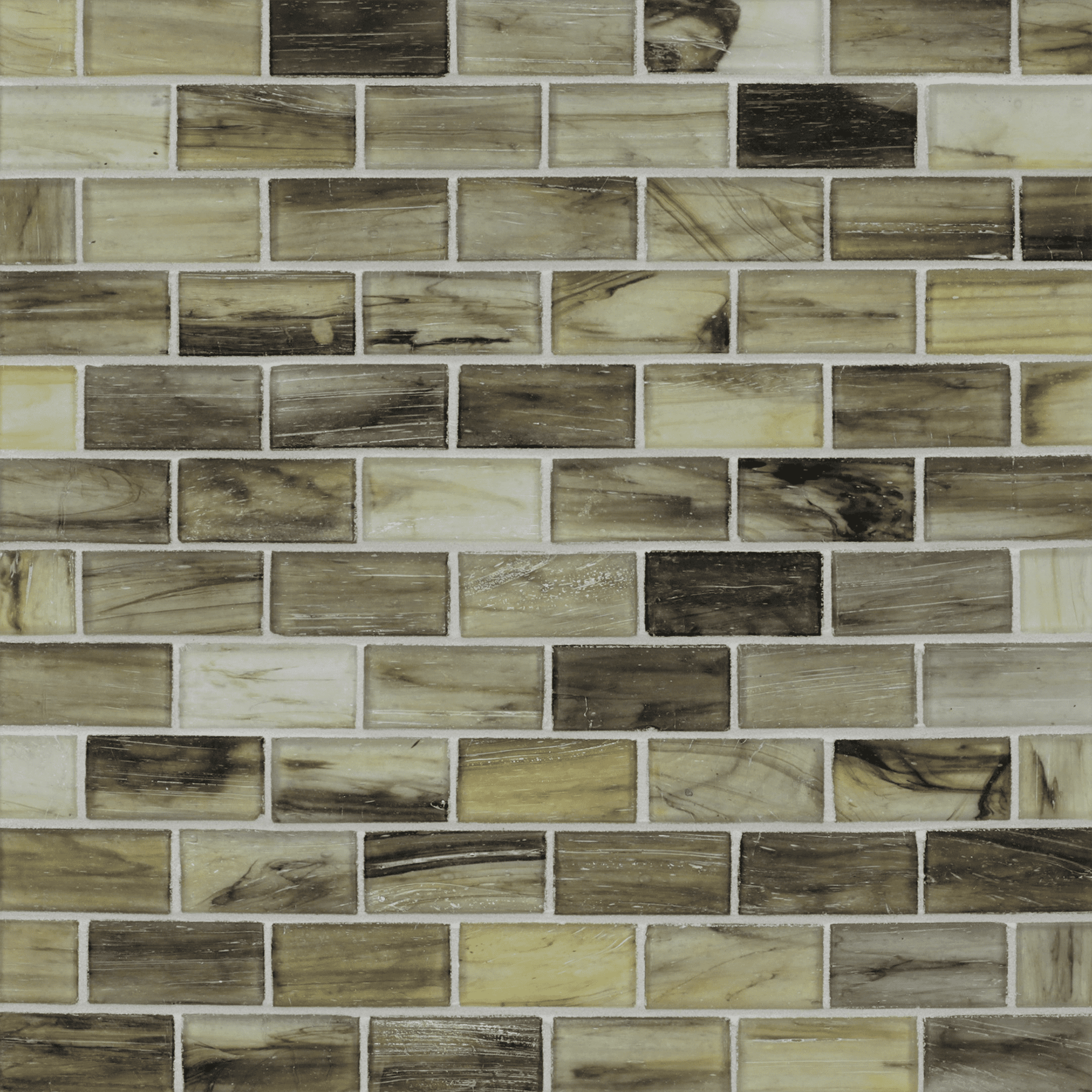 HAISEN: Sorrel 1"x2" Staggered Joint Field Mosaic (11.52"x12.51" | silk)