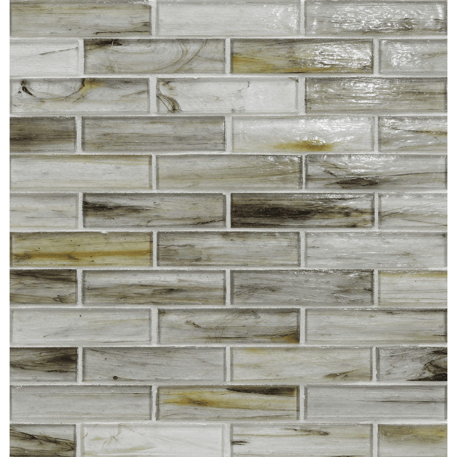 HAISEN: Sorrel 1"x4" Staggered Joint Field Mosaic (9.92"x12.41" | natural)