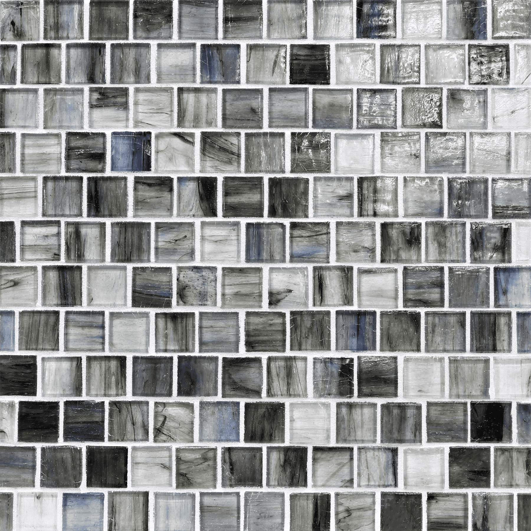 HAISEN: Steel 1"x1" Staggered Joint Field Mosaic (12.46"x12.40" | natural)
