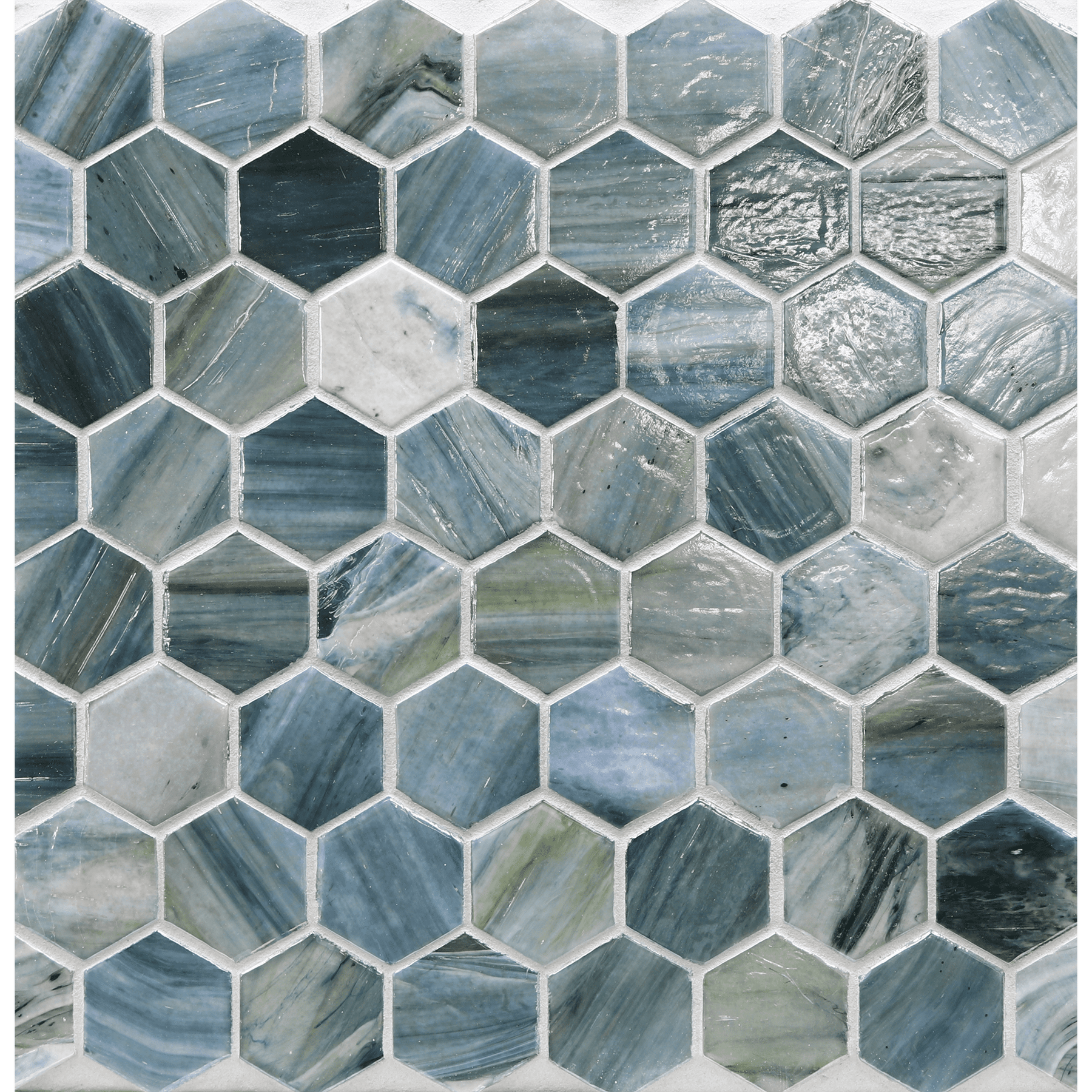 JAW: Amalfi 2" Hexagonal Field Mosaic (11.64"x11.76" | pearl)