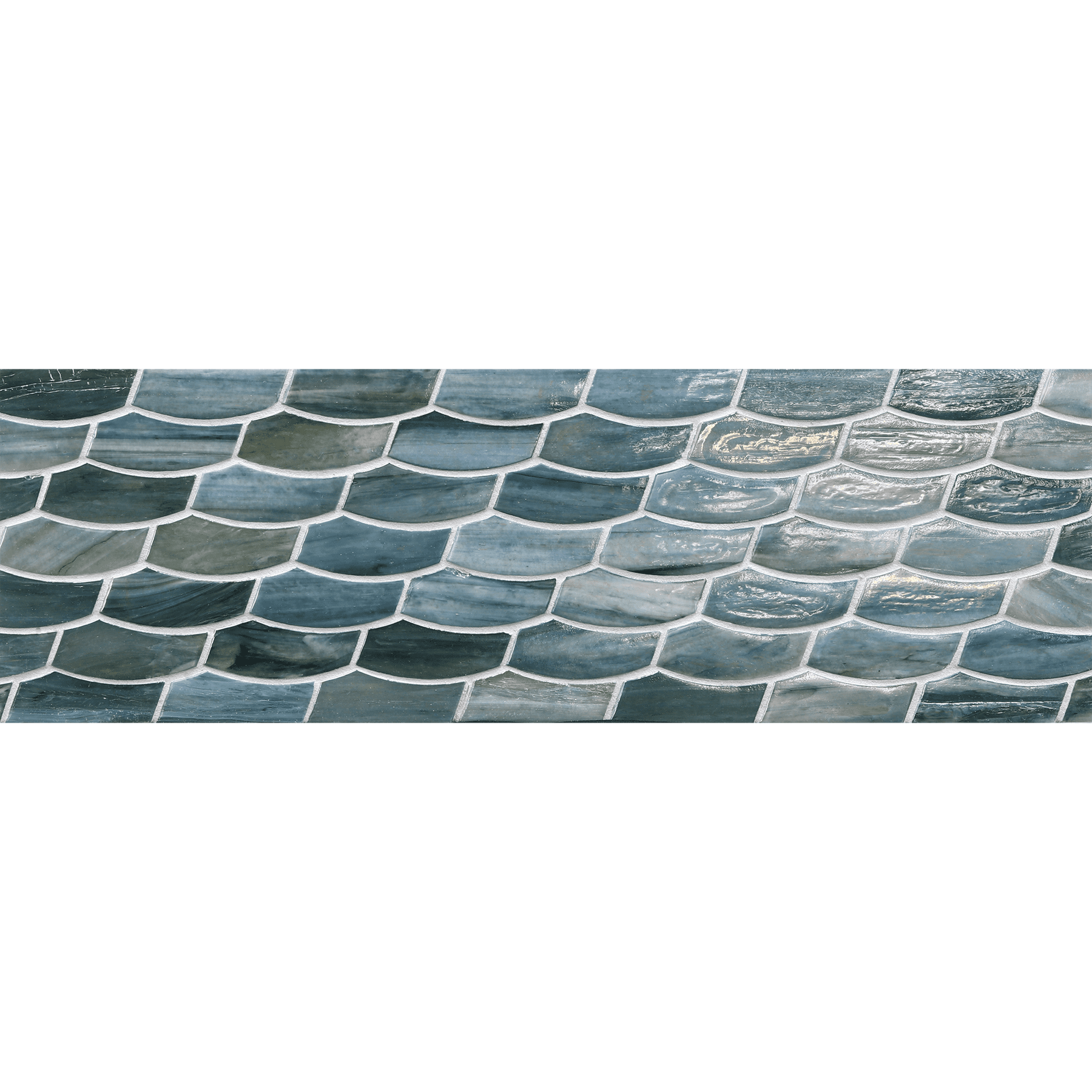 JAW: Amalfi Feather Offset Border Mosaic (12.36"x5.96" | pearl)