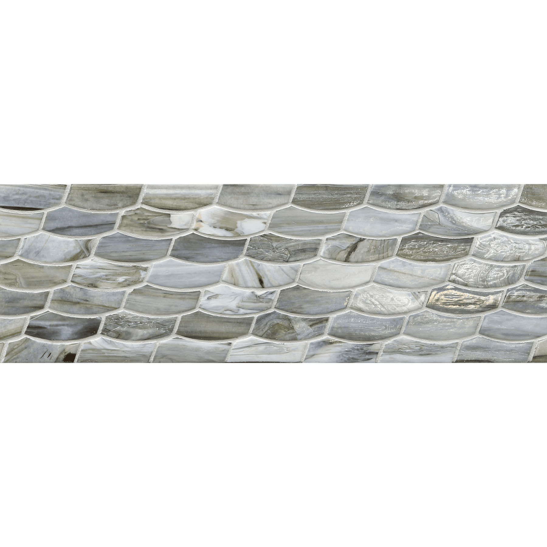 JAW: Bari Feather Offset Border Mosaic (12.36"x5.96" | pearl)