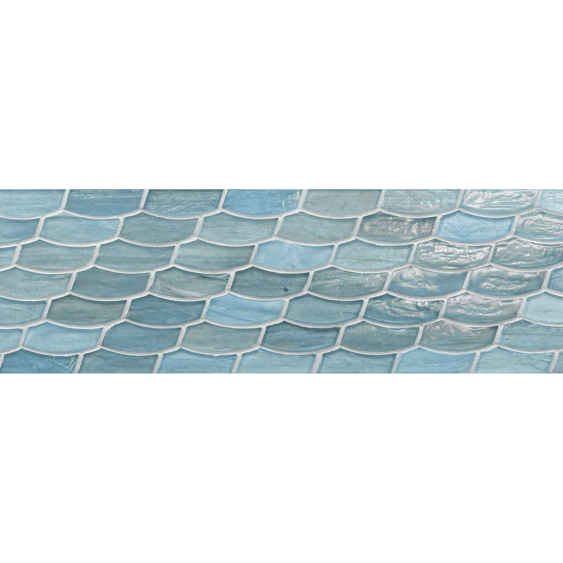 JAW: Mineral Springs Feather Offset Border Mosaic (12.36"x5.96" | pearl)