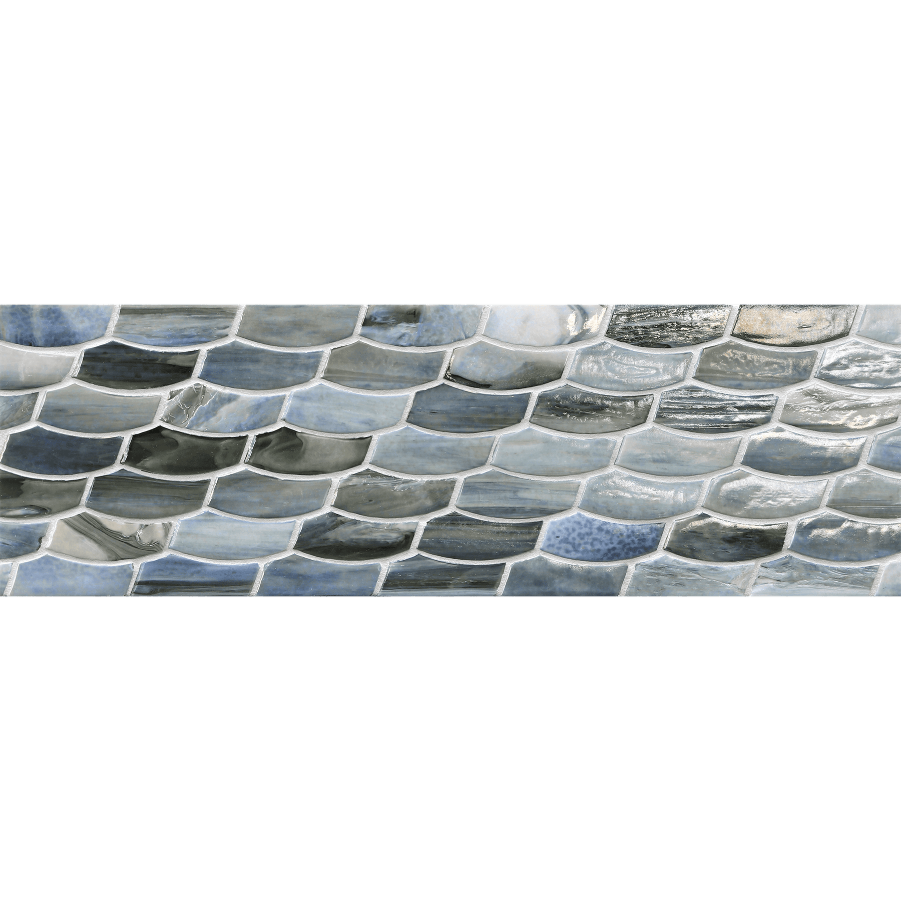 JAW: Pisa Feather Offset Border Mosaic (12.36"x5.96" | pearl)