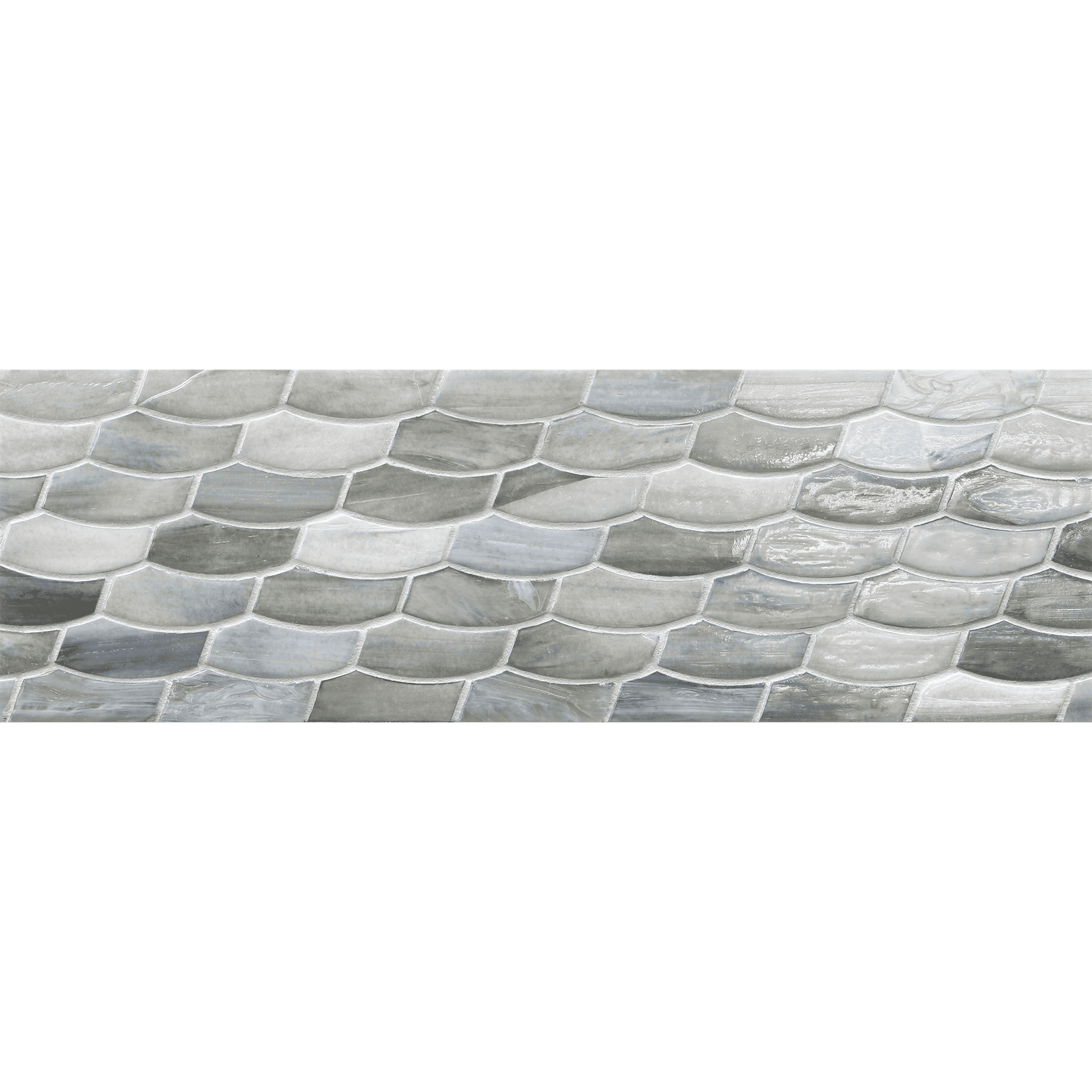 JAW: Torino Feather Offset Border Mosaic (12.36"x5.96" | pearl)