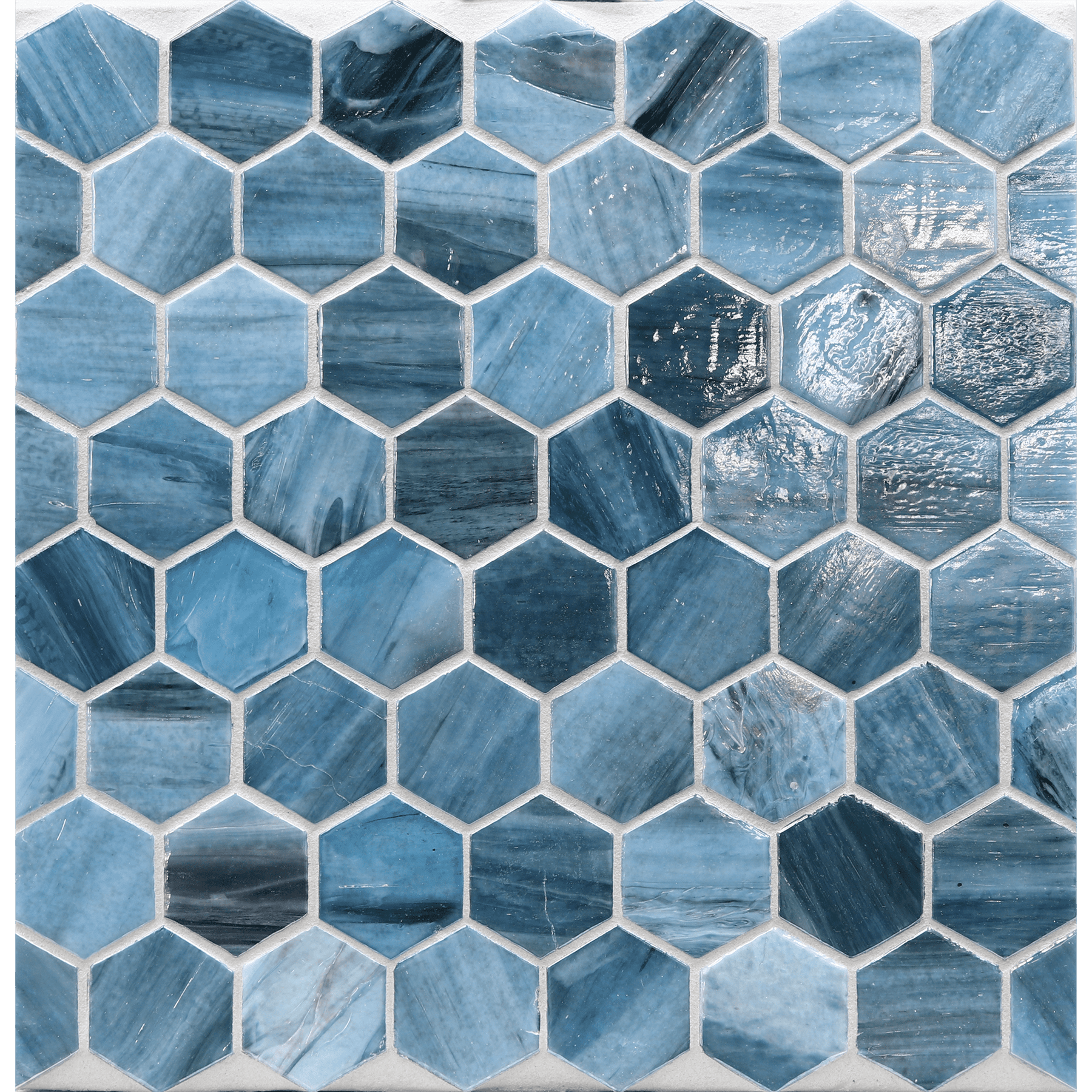 JAW: Umbria 2" Hexagonal Field Mosaic (11.64"x11.76" | pearl)