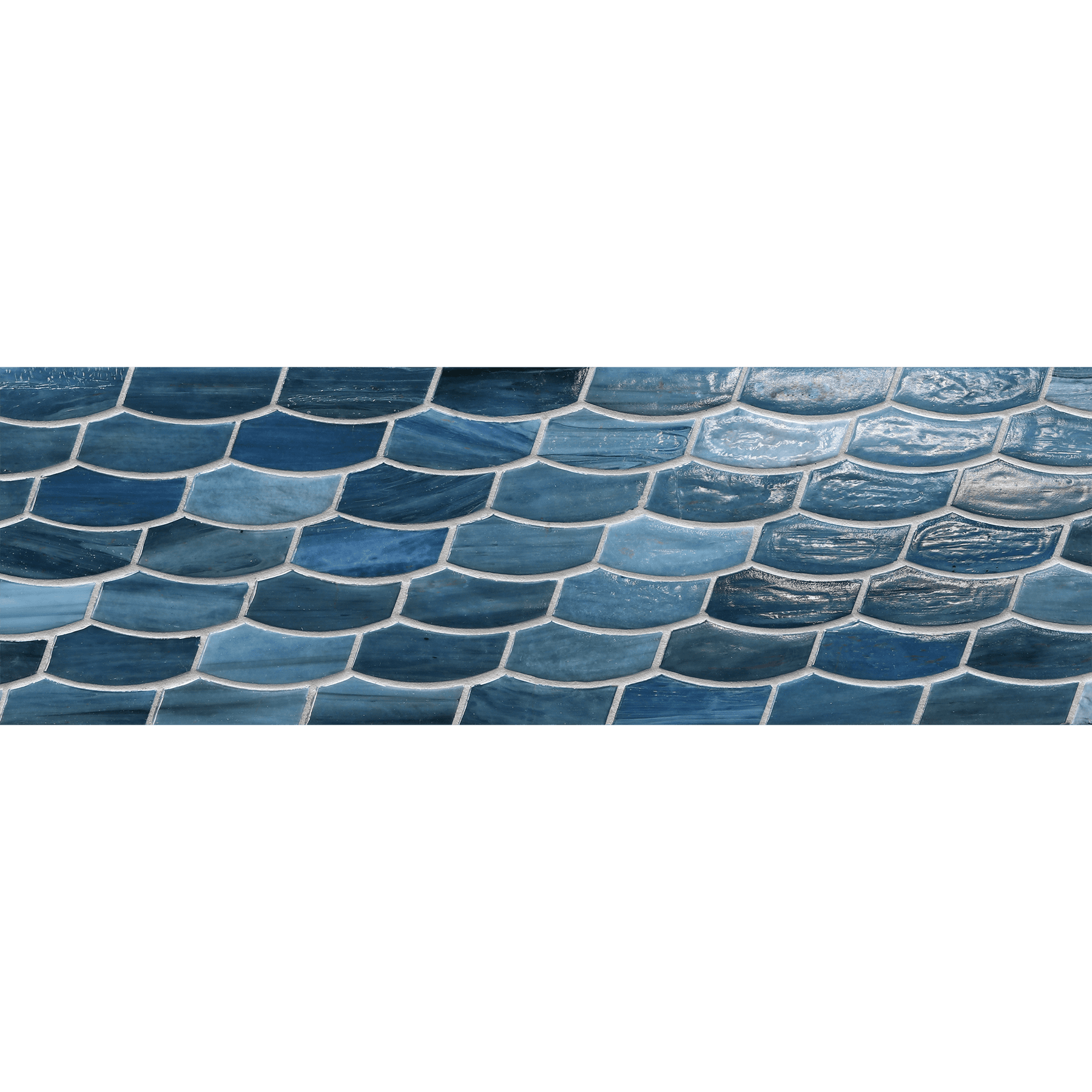 JAW: Umbria Feather Offset Border Mosaic (12.36"x5.96" | pearl)