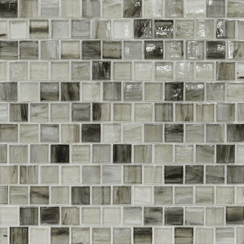 LAPIS: Flicker 1"x1" Staggered Joint Field Mosaic (12.45"x12.41" | pearl)