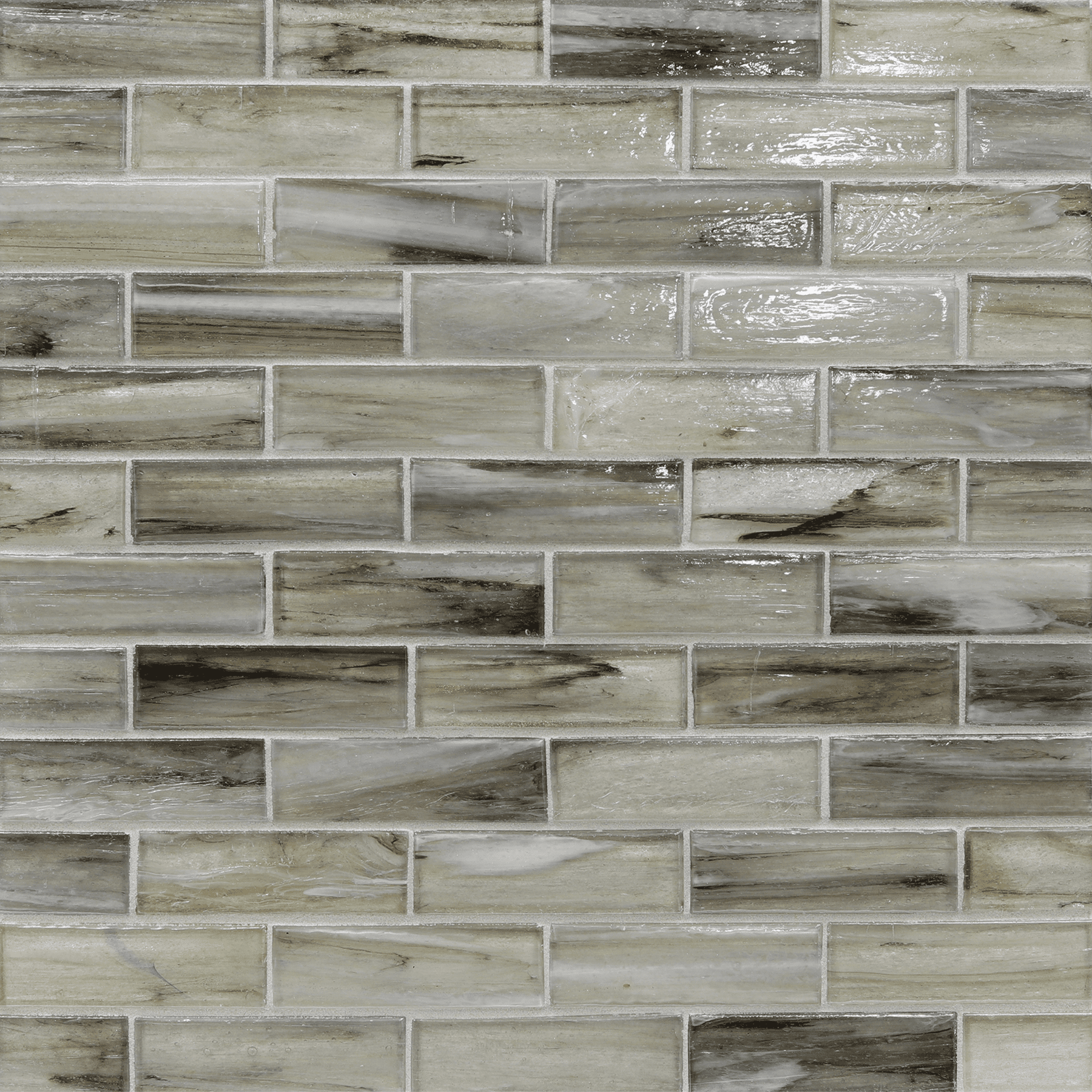 LAPIS: Flicker 1"x3" Staggered Joint Field Mosaic (9.46"x12.49" | pearl)